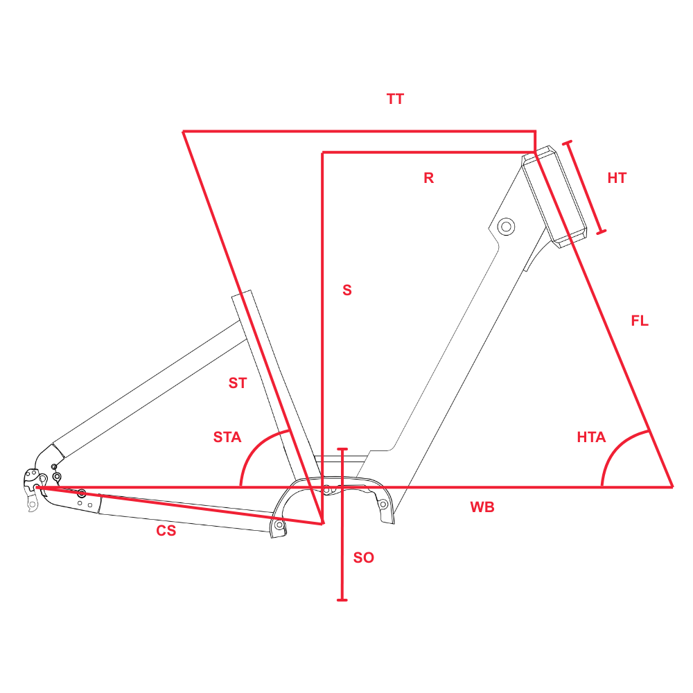 Dimension diagram for Adventurer X ST - Step-Through Adventure Electric Bike
